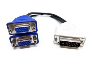 DVI-I to 2 x VGA Splitter Adapter