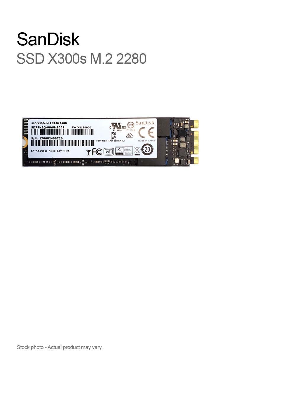 SanDisk SSD X300s M.2 2280, 64GB, SD7SN3Q-064G-1009