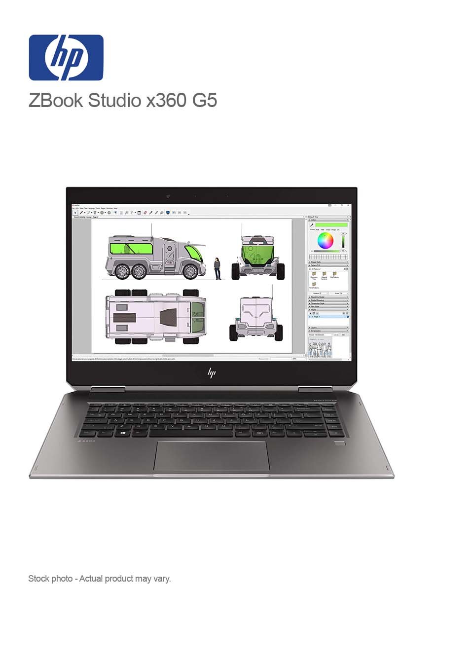HP ZBook Studio x360 G5 Core i7-8750H, 32GB, 1 TB NVMe, 15.6"UHD 3840 x 2160 Touch, WIN 11 PRO
