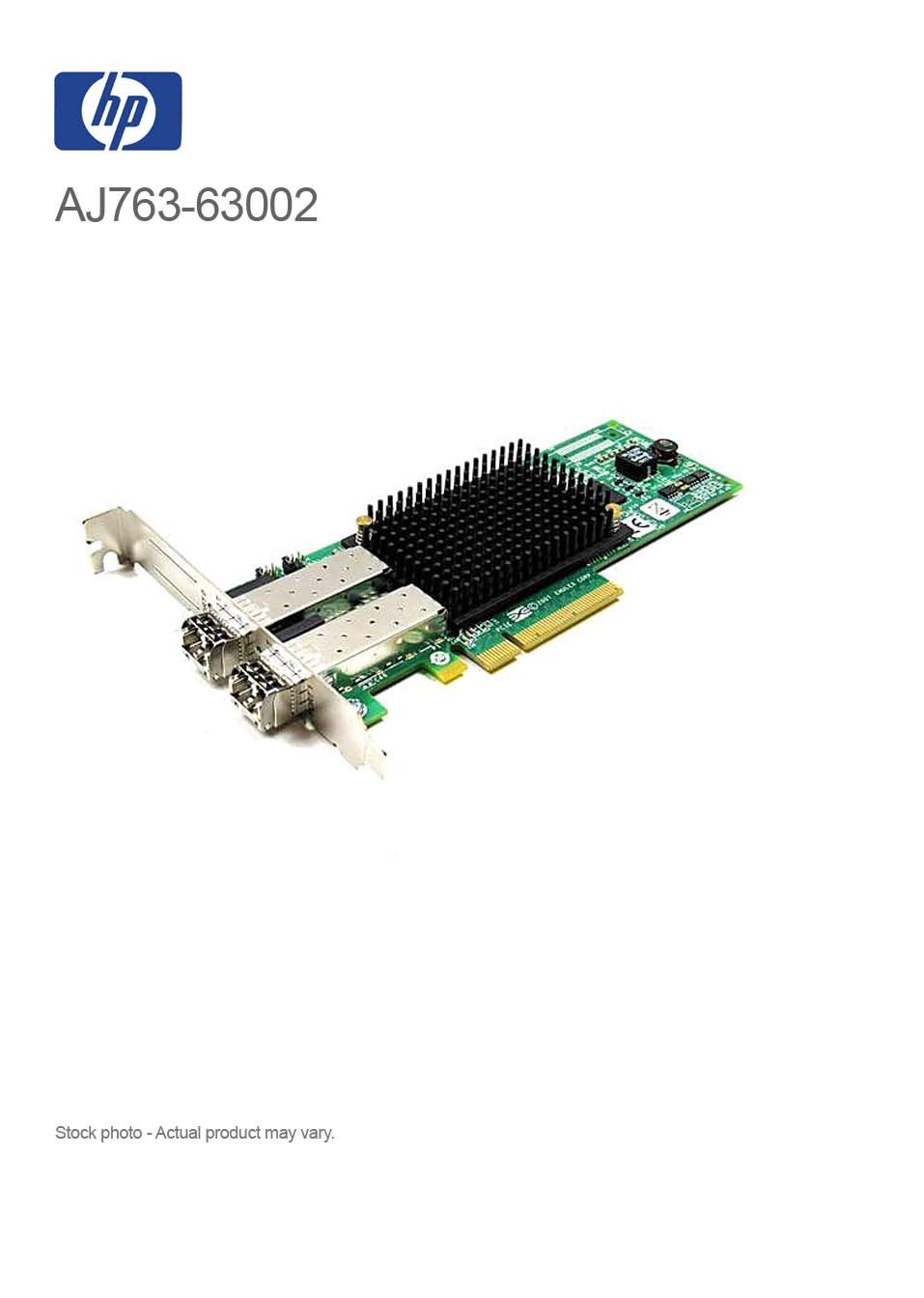 HP AJ763-63002 Storageworks 82E 8Gb Dual Channel Pcie X8 Fibre Channel Host Bus Adapter